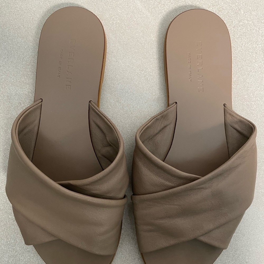 Everlane leather crossover sandals
